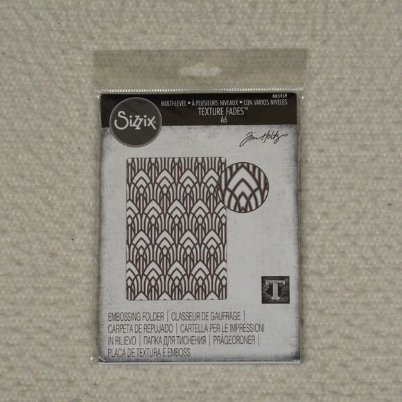 Lot of 5 Sizzix Thinlits Dies and Embossing Folder Jim Holtz Colorized Texture - Picture 2 of 16